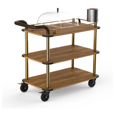 Steelite MGCRNX04BBXX Mogogo Buffet Solutions Roll'n Cheese & Wine Cart 41-1/2" X 21" X 40"H