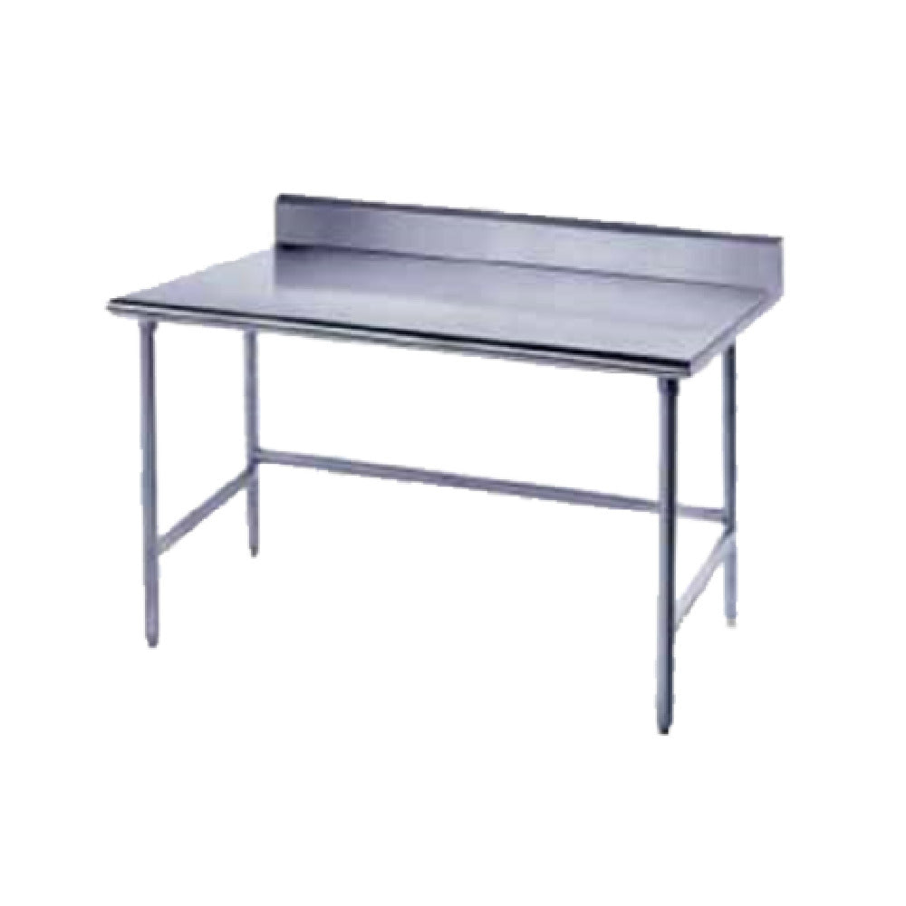 Advance Tabco TKMG-306 Work Table 72"W X 30"D 16 Gauge 304 Stainless Steel Top With 5"H Backsplash