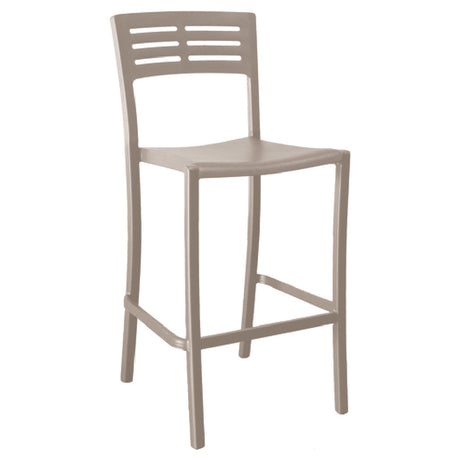 Grosfillex US739181 Vogue Stacking Barstool Armless Indoor/outdoor Use