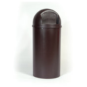 Rubbermaid FG817088BRN - Marshal® Classic Container, 25 Gallon, 18" Dia. X 42"H