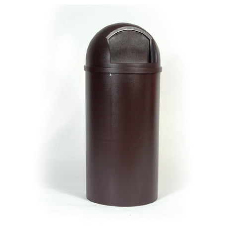 Rubbermaid FG817088BRN - Marshal® Classic Container, 25 Gallon, 18" Dia. X 42"H