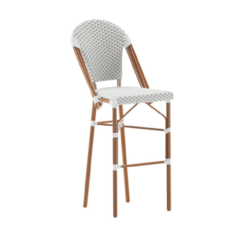 Flash Furniture SDA-AD642001-F-BS-WHGY-NAT-GG Lourdes Stacking French Bistro Stool