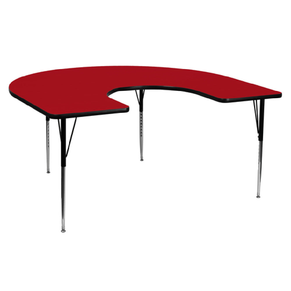 Flash Furniture XU-A6066-HRSE-RED-T-A-GG Activity Table 66"W X 60"D X 21-1/2" To 30-1/8" Adjustable Height