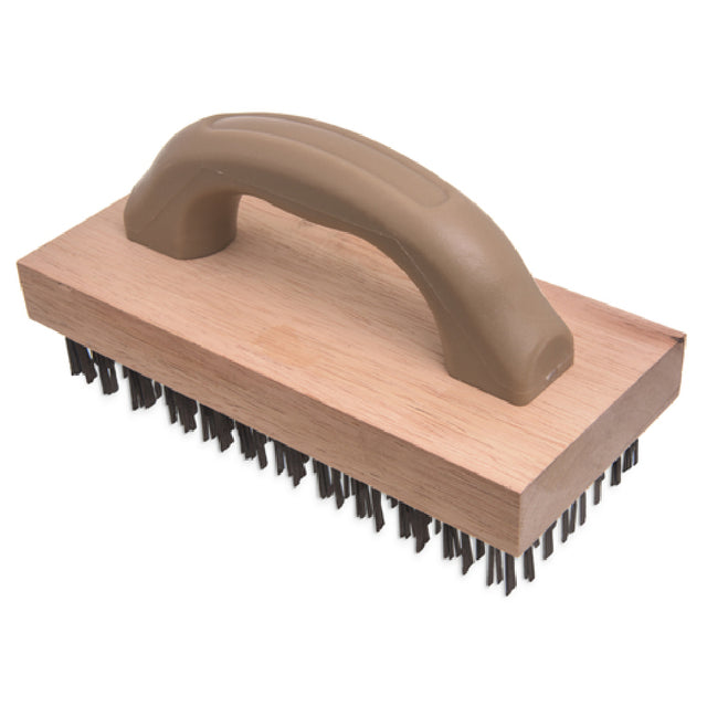 Carlisle 4067600 Carlisle Butcher Block Brush 9"L X 4"W 1-1/4"H Flat Steel Wire Bristle Trim