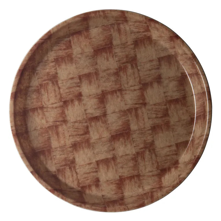 Cambro 1950301 Serving Camtray® Round 19-1/2" Dia. Dark Basketweave