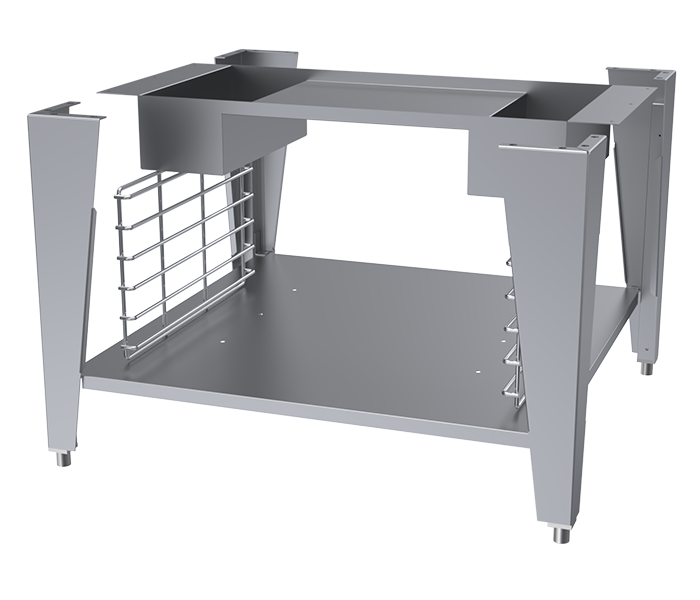 Garland 1951214 Stainless Steel Open Base Bottom Shelf Single Oven Legs With Casters