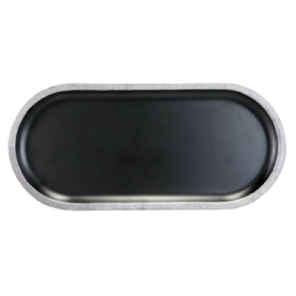 GET Enterprises B252102-SLVB Elite Global Solutions Plate 10-1/4"L X 4-3/4"W X 3/4"H Oval