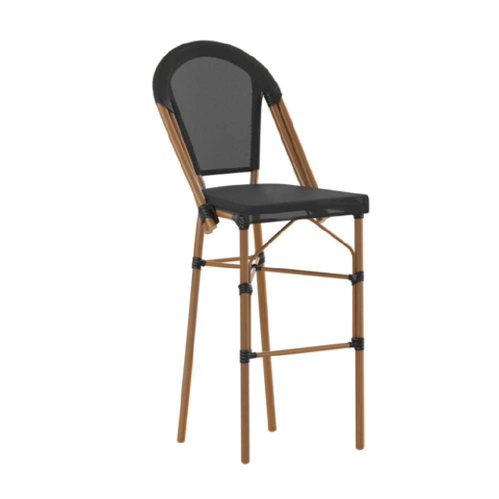 Flash Furniture SDA-AD642107-BS-BK-NAT-GG Marseille Stacking French Bistro Bar Stool