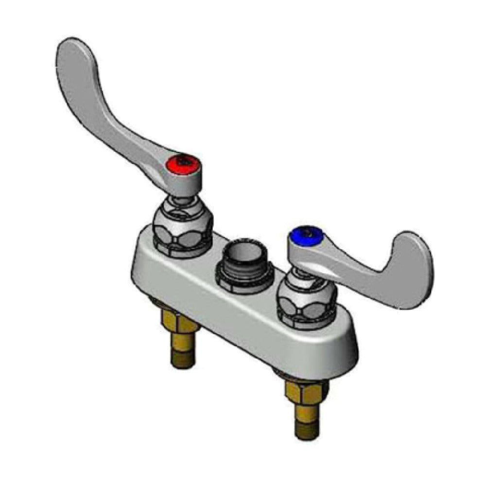 T&S Brass B-1110-LN-WH4 Workboard Faucet Less Nozzle Deck Mounted