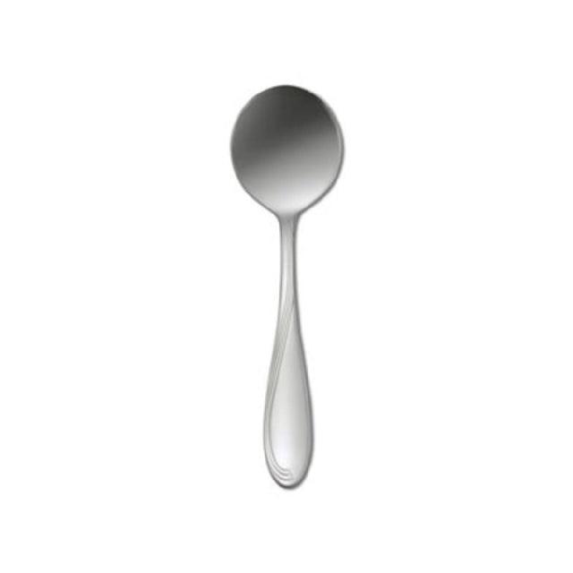 1880 Hospitality 2201SBLF Oneida® Bouillon Spoon 6" Asymmetrical Linear Handle Design