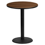 Flash Furniture XU-RD-36-WALTB-TR24B-GG Table 36" Dia. X 43-1/8"H Bar Height