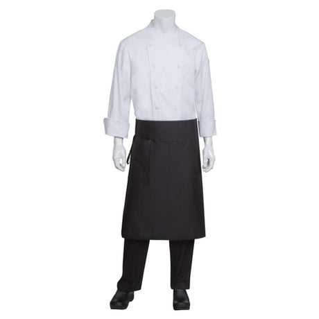 Chef Works BPTA-BLK-0 Chef Apron 32"L X 21"W "flip-over" Front Flap