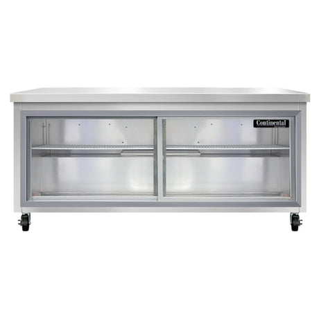 Continental Refrigerator SW72NSGD Work Top Display Refrigerator 72"W 20.6 Cu Ft Capacity