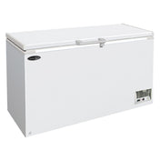 Serv-Ware SWCF-14 - Serv-Ware - Refrigeration - 14.2 Cubic Ft Chest Freezer White - 54.92" W X 28.94" D X 35.77" H - Temperature Display - Door Lid Light - Easy Access Drain Located On Front - Strong And Durable Well Placed Handle - Internal Round Edge Design For Easy Cleaning - Balanced Hinge Door Design To Hold