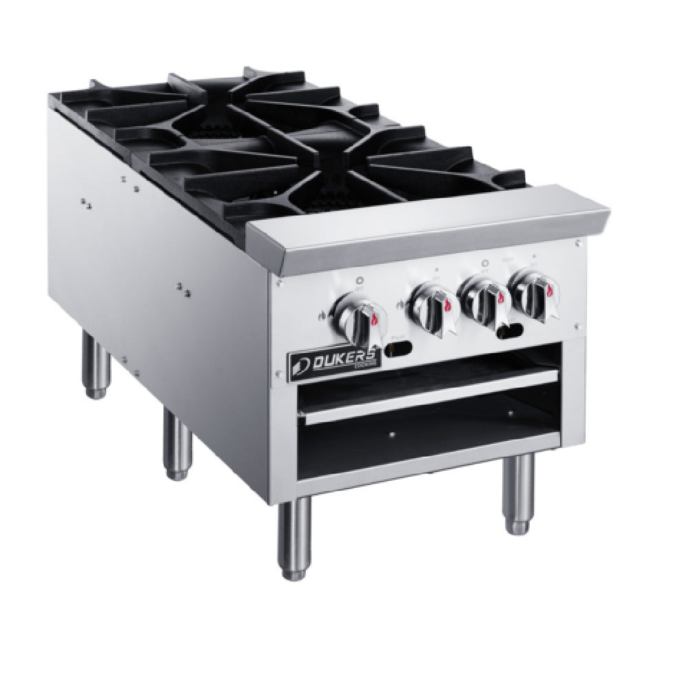 Dukers Appliance Co. USA Ltd. DCSPB2 Stock Pot Range Gas (2) Heavy Duty Cast Iron 3-ring Burner