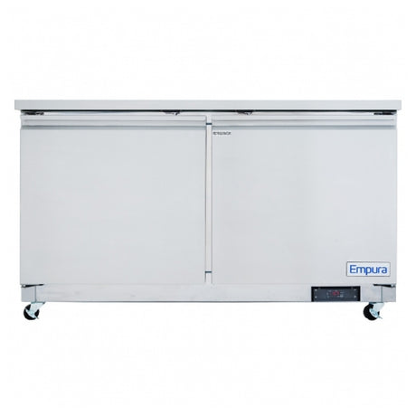 Empura Refrigeration E-KUC60 Stainless Steel Undercounter Refrigerator With 2 Doors 61.25"W