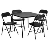 Flash Furniture JB-1-GG Folding Card Table And Chair Set Includes (1) 33-1/2"W X 33-1/2"D X 27-3/4"H Folding Table & (4) 17-1/4"W X 18"D X 31-1/4"H Folding Chairs