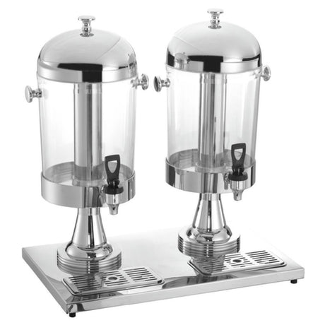 Hubert 21321 - Double Beverage Dispenser, (2) 2.1 Gallon Round Tanks, 23" X 14.17" X 23.2"H