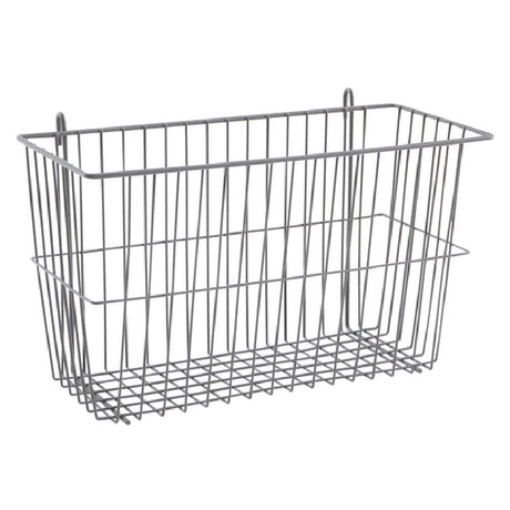 Metro H212K4 Quick Ship SmartWall Storage Basket 17-3/8" X 7-1/2" X 10" Metroseal Gray Epoxy-coated Corrosion-resistant Finish With Microban® Antimicrobial Protection