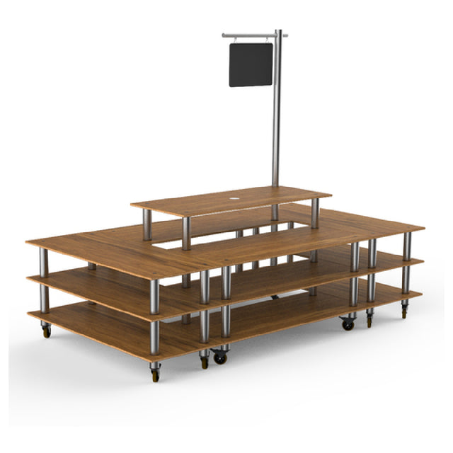 Steelite MGCMLB07BSXW Mogogo Buffet Solutions Modular Market Square 4-tier 130" X 71" X 107"H