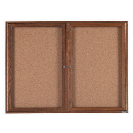 Aarco WBC3648R Red Oak Bulletin Board 48"W X 36"H Enclosed