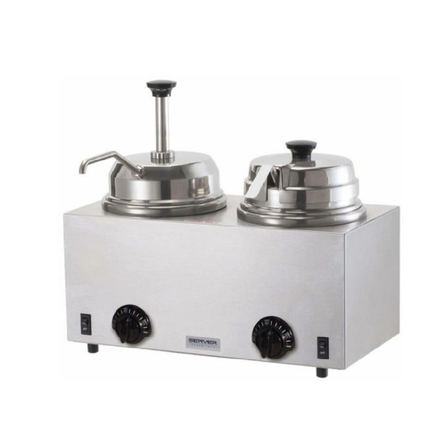 Server Products 81290 TWIN FS/FSP TOPPING WARMER WITH PUMP & LADLE Rethermalizing