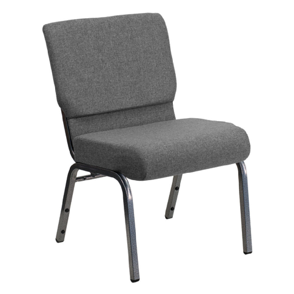 Flash Furniture XU-CH0221-GY-SV-GG Hercules Series Extra Wide Stacking Church Chair