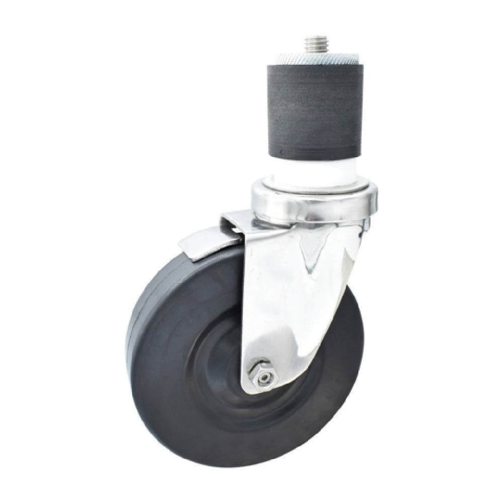 BK Resources 5SS-4RA-HR-TLB - Swivel Caster, 2" Expanding Stem, 5" Hard Rubber Wheel