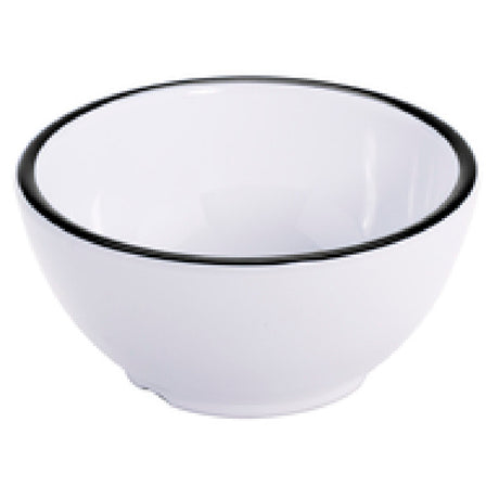 GET Enterprises B-140-W/BK Settlement Bistro™ Enamelware Bowl 14 Oz. (16 Oz. Rim-full) 5-1/4" X 2-1/4"