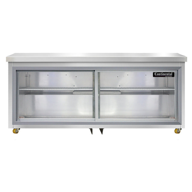 Continental Refrigerator SW72NSGD-U Undercounter Display Refrigerator 72"W 20.6 Cu Ft Capacity