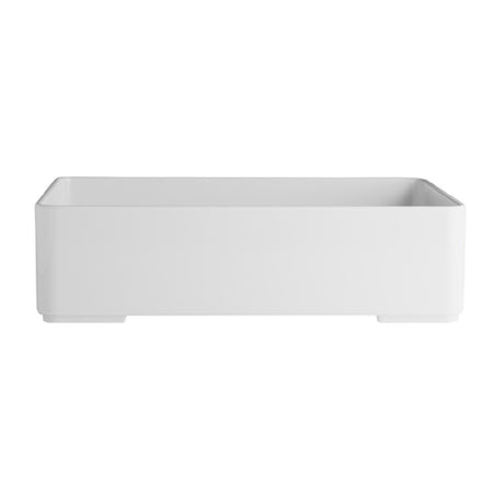 Steelite 7185TM608 Large Wide Rectangle Insert 10 1/8 In X 6 5/8 In X 2 3/4 In (80 Oz 2-1/2 Qt) Creations Melamine