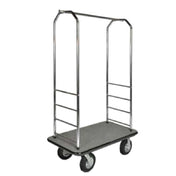 Central Specialties 2000GY-010-BLK Easy Mover™ Bellman's Cart 43"W X 23"D X 72-1/2"H 1" Tubular Chrome Frame
