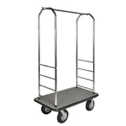 Central Specialties 2000GY-050-BLK Easy Mover™ Bellman's Cart 43"W X 23"D X 72-1/2"H 1" Tubular Chrome Frame