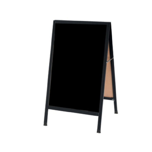 Aarco BA-11 Sidewalk Markerboard 24"W X 42"H Black Melamine Board