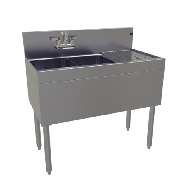 Glastender DSA-36L-S Underbar Sink Unit Two Compartment 36"W X 19"D