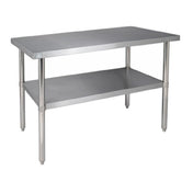 Klinger's Trading SG3048 Work Table 48"W X 30"D X 36"H 18/430 Stainless Steel Top