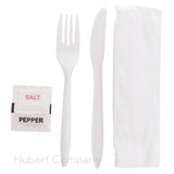Hubert 49006 - Disposable Flatware Set, Includes Prepackaged Knife, Fork