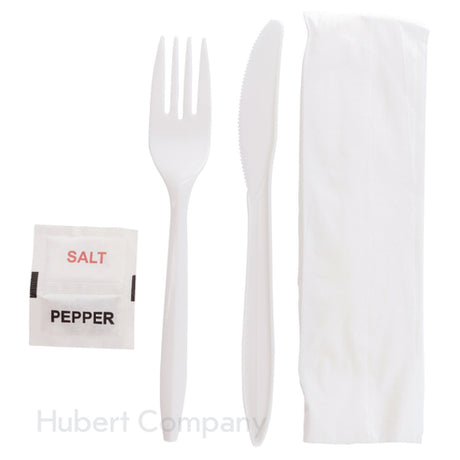 Hubert 49006 - Disposable Flatware Set, Includes Prepackaged Knife, Fork