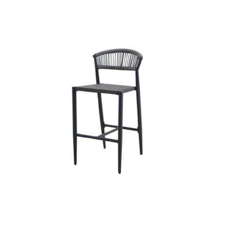 Plantation Prestige Commercial Furniture 8230300-0255 Tahiti Barstool Gunmetal Finish With Grey Sling Seat