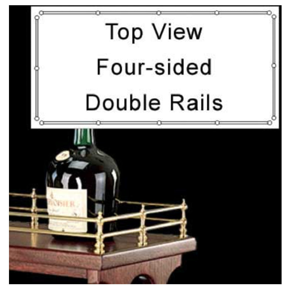 Forbes Industries 6037 Gallery Rails 4-sided Double Rails Brass