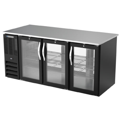 Beverage Air BB72HC-FG-PT-B - Refrigerated Open Food Rated Back Bar Pass-Thru Storage Cabinet