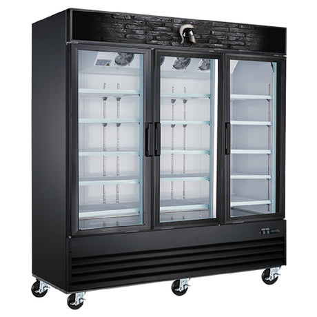 Spartan SGM53 Reach-In Glass Door Refrigerator Three-section 53 Cu. Ft.