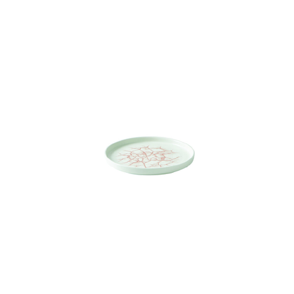 Churchill China KTAMWP211 Walled Plate 8.67" Dia. Kintsugi Coral Evolve