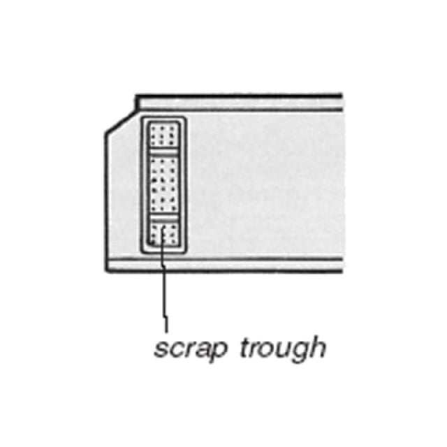 Eagle SCRAP TROUGH Scrap Trough 5"W X 2"D 1-1/2" Center Drain Opening