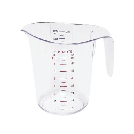 CAC China MCBK-200 Measuring Cup 2 Qt./200-2000 ML Molded-in Thumb-grip Handle