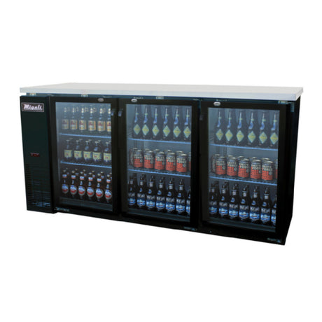 Migali Industries C-BB72G-HC Competitor Series® Refrigerated Back Bar Cabinet Three-section