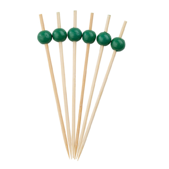Tablecraft 12635 Ball Picks 0.4375" X 0.4375" X 4.5" Bamboo (pack Of 100)