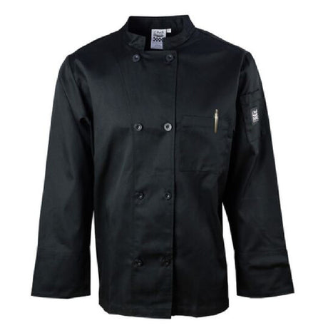 John Ritzenthaler Company J071BK-L Chef Revival® Chef's Jacket Large Double Breasted