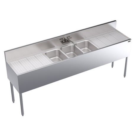 Krowne KR19-73C Royal Series Underbar Sink Unit Three Compartment 84"W X 19"D