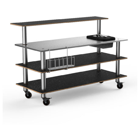 Steelite MGCMLC05MSXW Mogogo Buffet Solutions Modular ProBar Station 4-tier 71" X 40" X 47-1/2"H